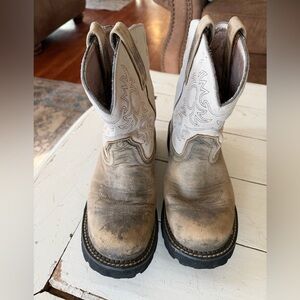 Western Leather Boots Fatbaby Ariat size 9